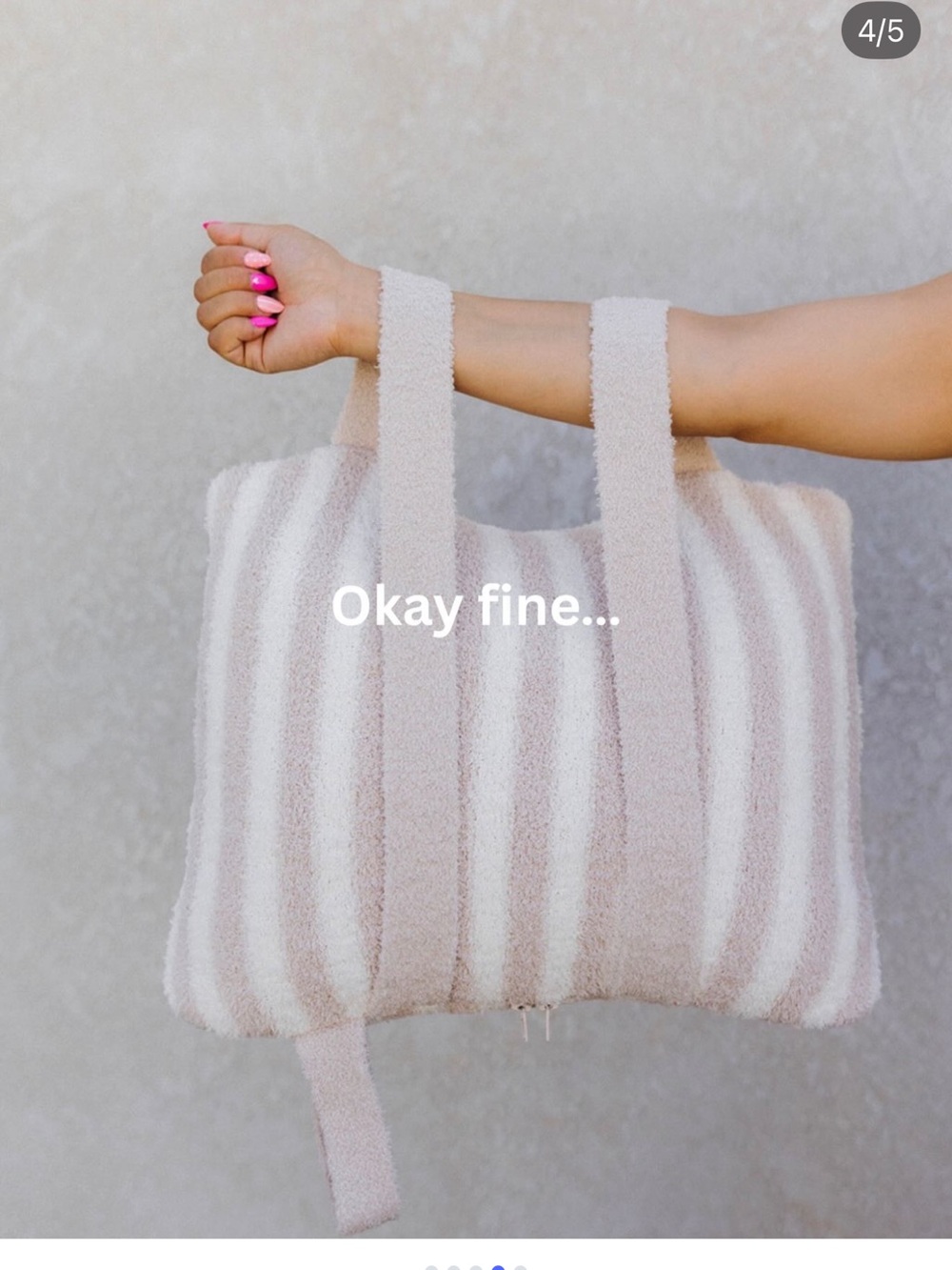 StayKation Backpack Quillow  sand pinstrip Reversible Blanket Pillow